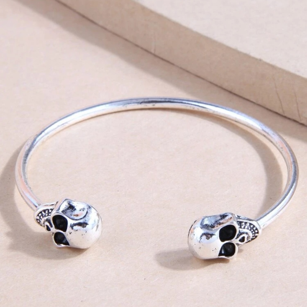 💀 Awesome Skeleton Skull Rustic Style Cuff Bracelet 💀
